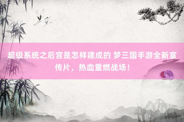 超级系统之后宫是怎样建成的 梦三国手游全新宣传片，热血重燃战场！