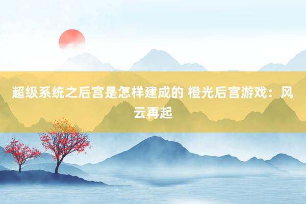 超级系统之后宫是怎样建成的 橙光后宫游戏：风云再起