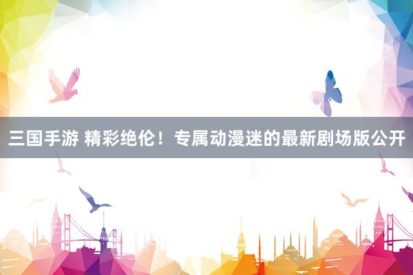 三国手游 精彩绝伦！专属动漫迷的最新剧场版公开