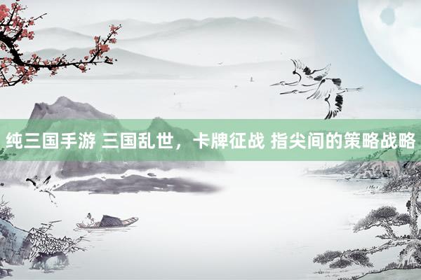 纯三国手游 三国乱世，卡牌征战 指尖间的策略战略