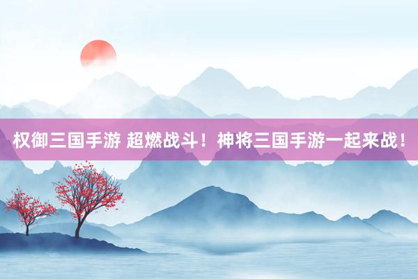 权御三国手游 超燃战斗！神将三国手游一起来战！